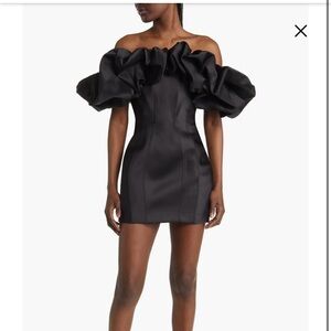 House of CB Elegant Black Off-Shoulder Mini Dress
